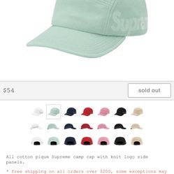 Supreme Camp Cap Color Mint
