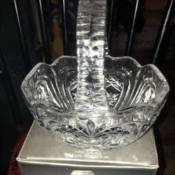 Vintage Lead Crystal Basket – New