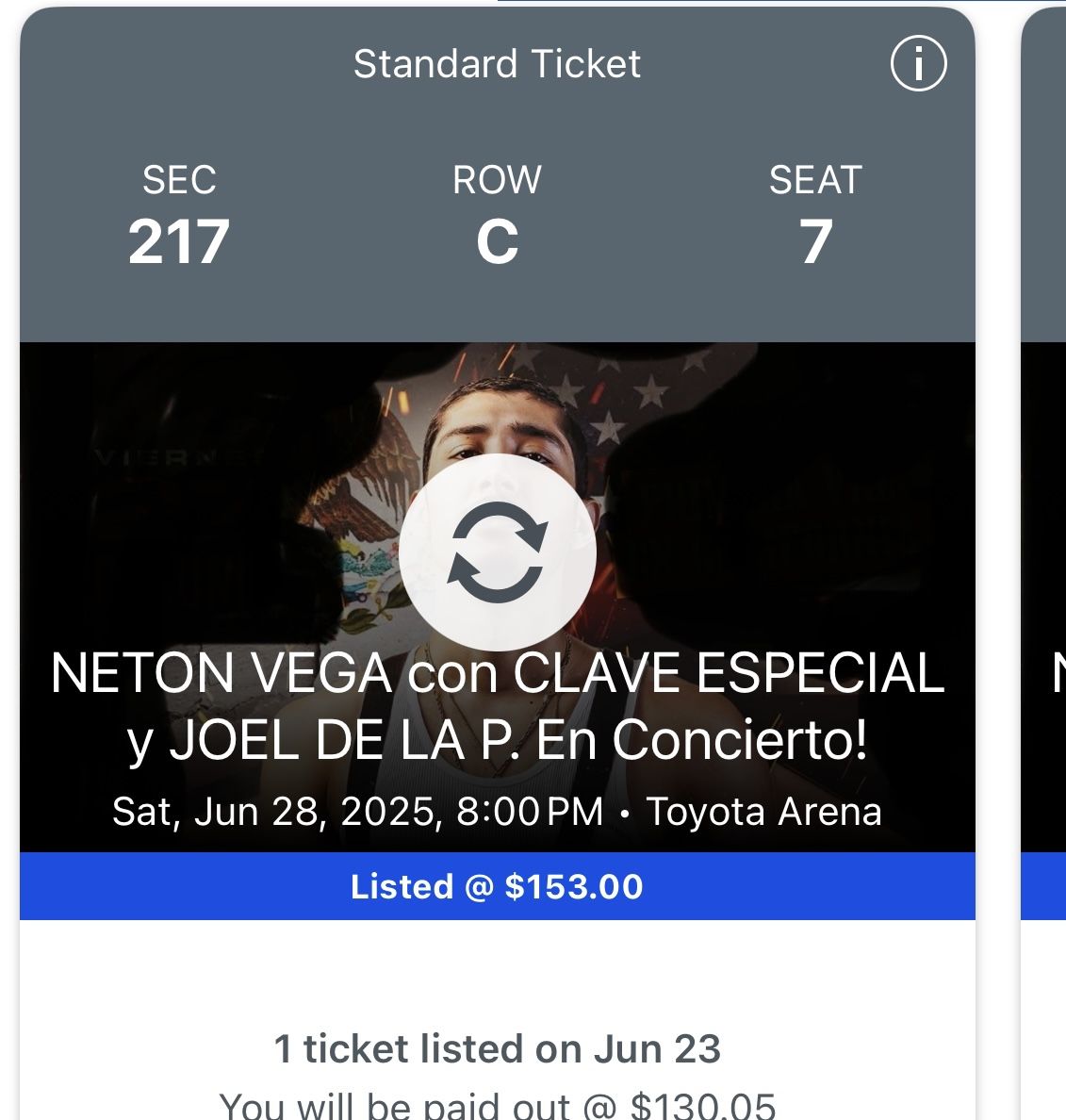 Neton Vega, Clave Especial, Joel De La P Toyota Arena