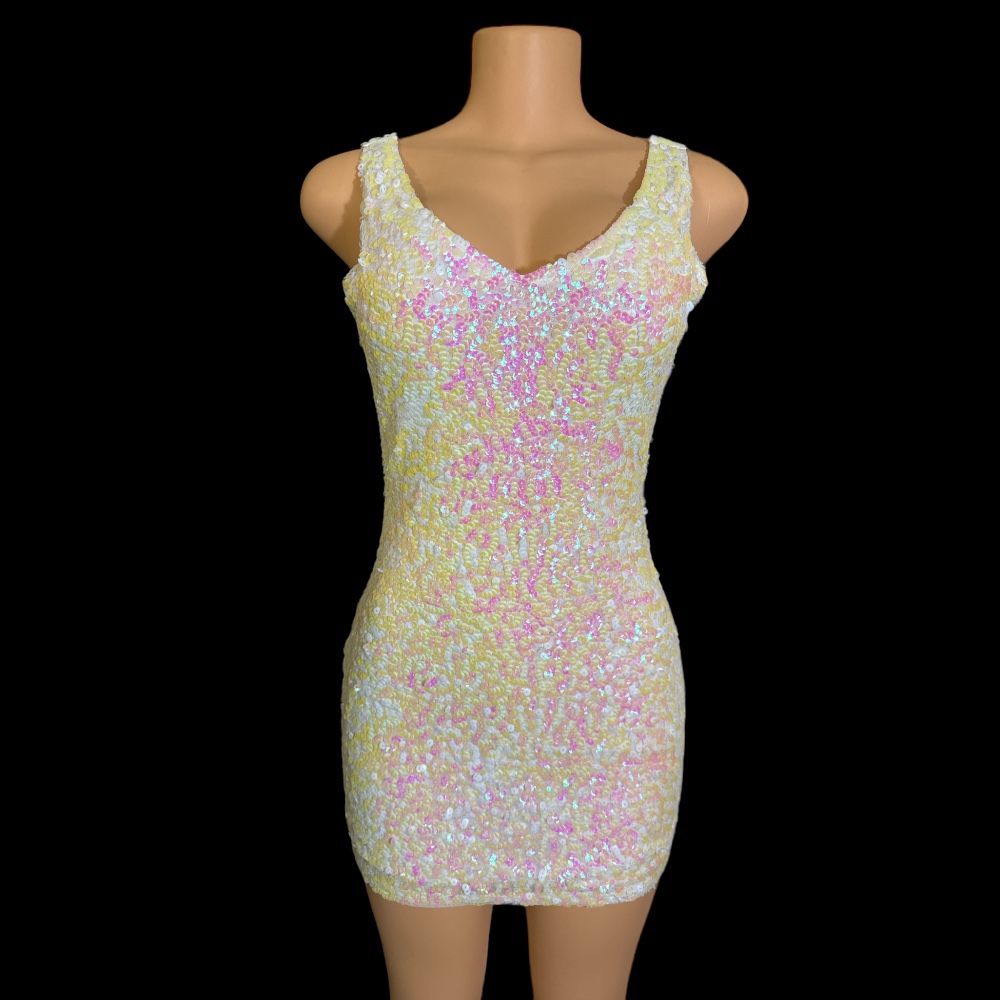 Pretty Guide Sequins Dress S