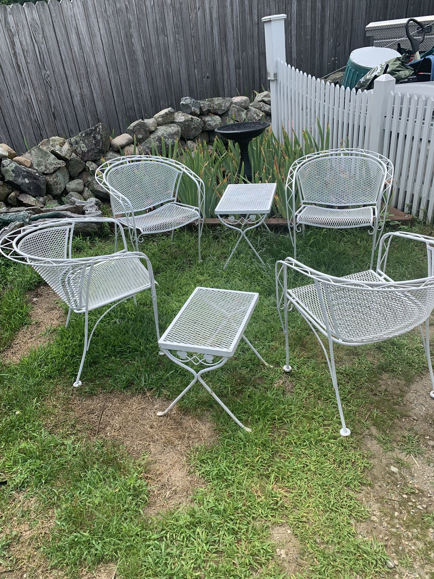 Vintage Wrought Iron Yard Furniture