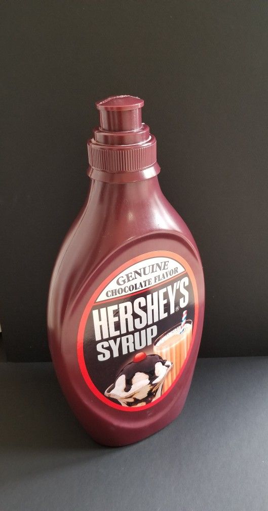 Hershey's syrup giant plastic bottle piggy bank p