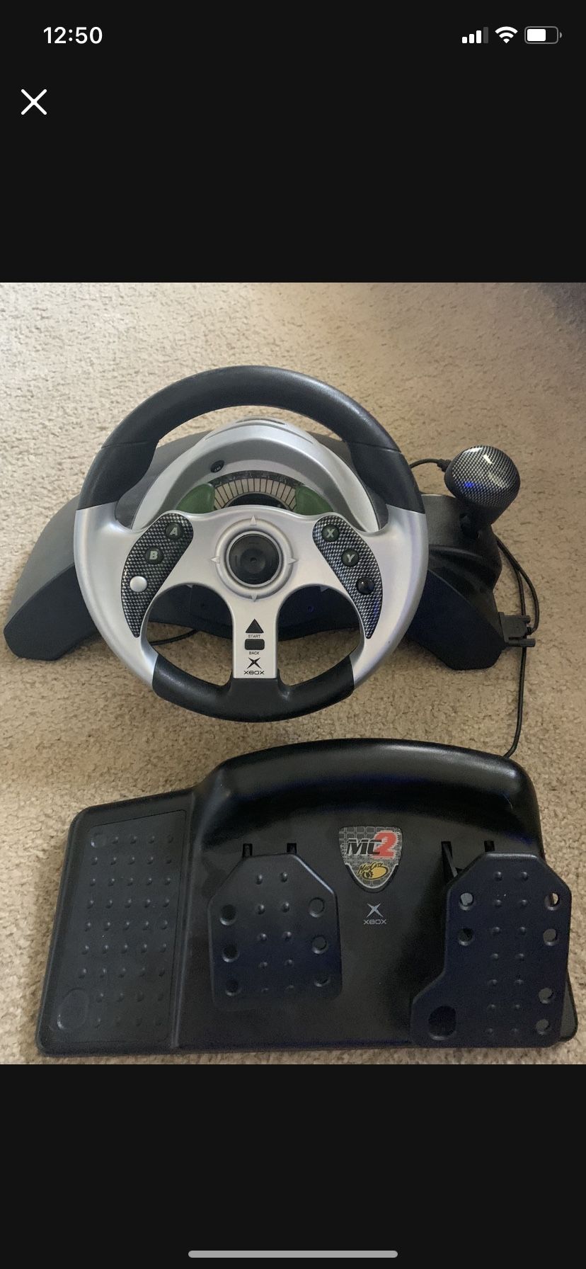 Xbox Steering Wheel Mad Cats 2 Set