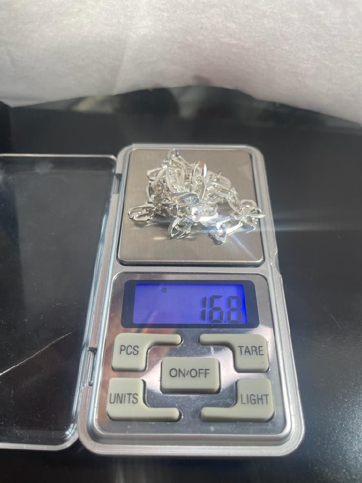 5.7 mm figaro italian silver chain 26 inch