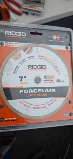 Ridged 7" wet cutting wheel