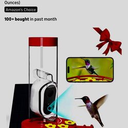 TT Nature Hummingbird Feeder with Camera Solar Powered,