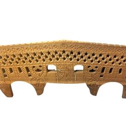 Vintage Carved Wood Oxen Yoke Home Decor