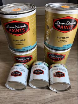 “Pintura Dunn-Edwards Suprema Interior Casi Nueva - 7 Latas”