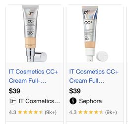 CC+ CREAM FULL-COVERAGE FOUNDATION WITH SPF 50+, $30