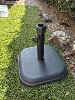 24LBS Concrete Filled Umbrella Base Stand Color: Black 