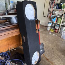 dual 12inch subwoofer box. under seat truck subwoofer box 