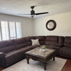 Sectional, Coffee Table, And 4 Chair Dining Table All For Sale