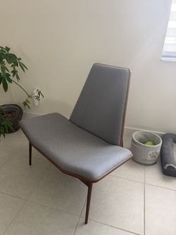 Kent Accent Chair Gray Denim