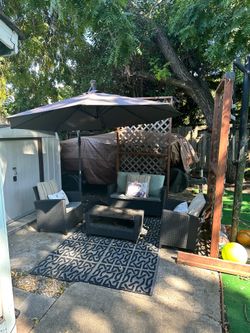 Patio Furniture with Shade Umbrella