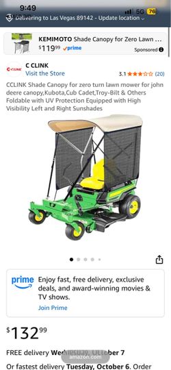 Lawn Mower Sunroof Canopy *OPEN TO NEGOTIATION*