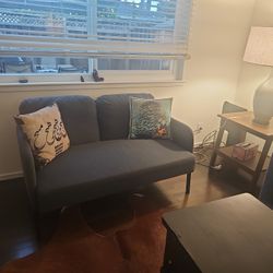 Gray Two-Seater Sofa