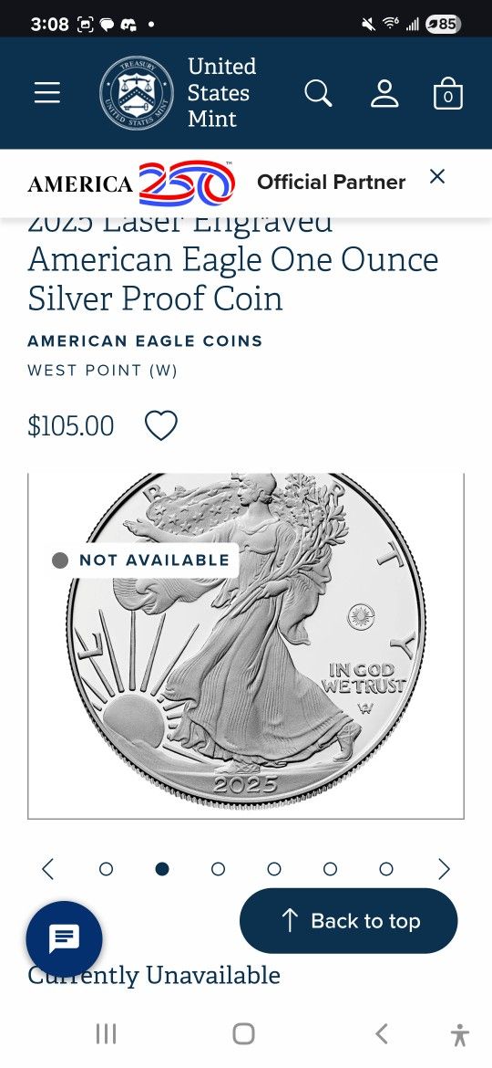 2025 Laser Engraved american  Us Mint Silver 1 Oz Coin 