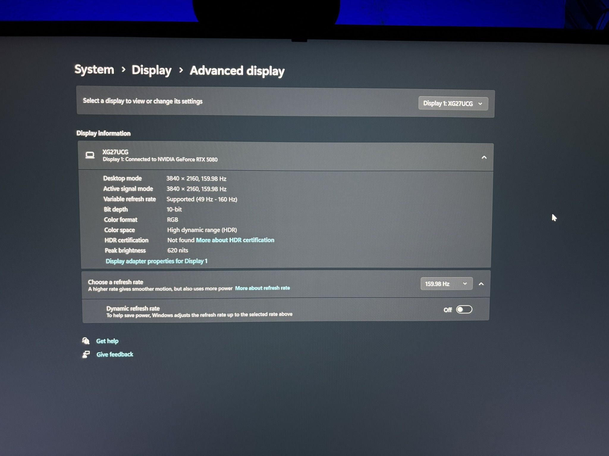 ASUS 4k 160hz/1080p 320hz Dual Mode Gaming Monitor
