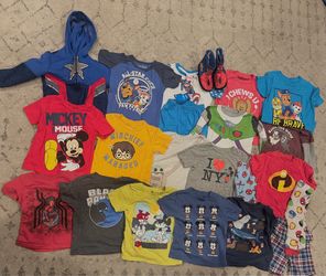 Disney boys 2-3t and 5 year old boy clothes/shoes