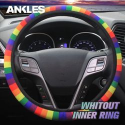 Rainbow Pride Steering Wheel Cover