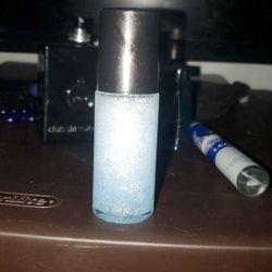 Blue glitter rollerball perfume