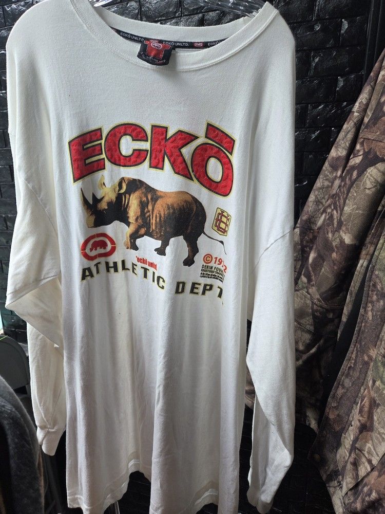ECKO ATHLETIC DEPT WHITE CREWNECK SWEATSHIRT | SIZE XXXL