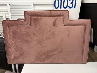 Dusty Rose Velvet Headboard