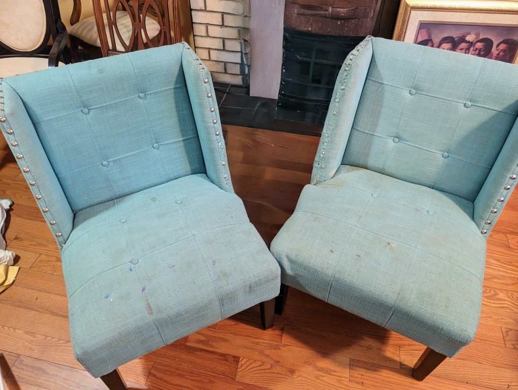 Two Teal Chairs