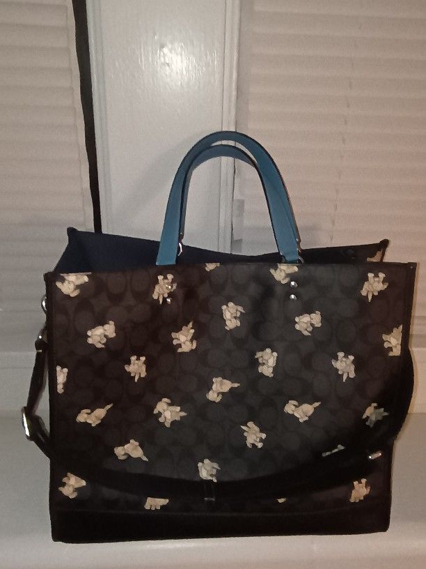 Coach Large Tote Bag Black /. Message Offer