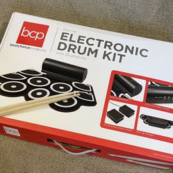Roll-up Electronic Drum Kit W/ Drumsticks 