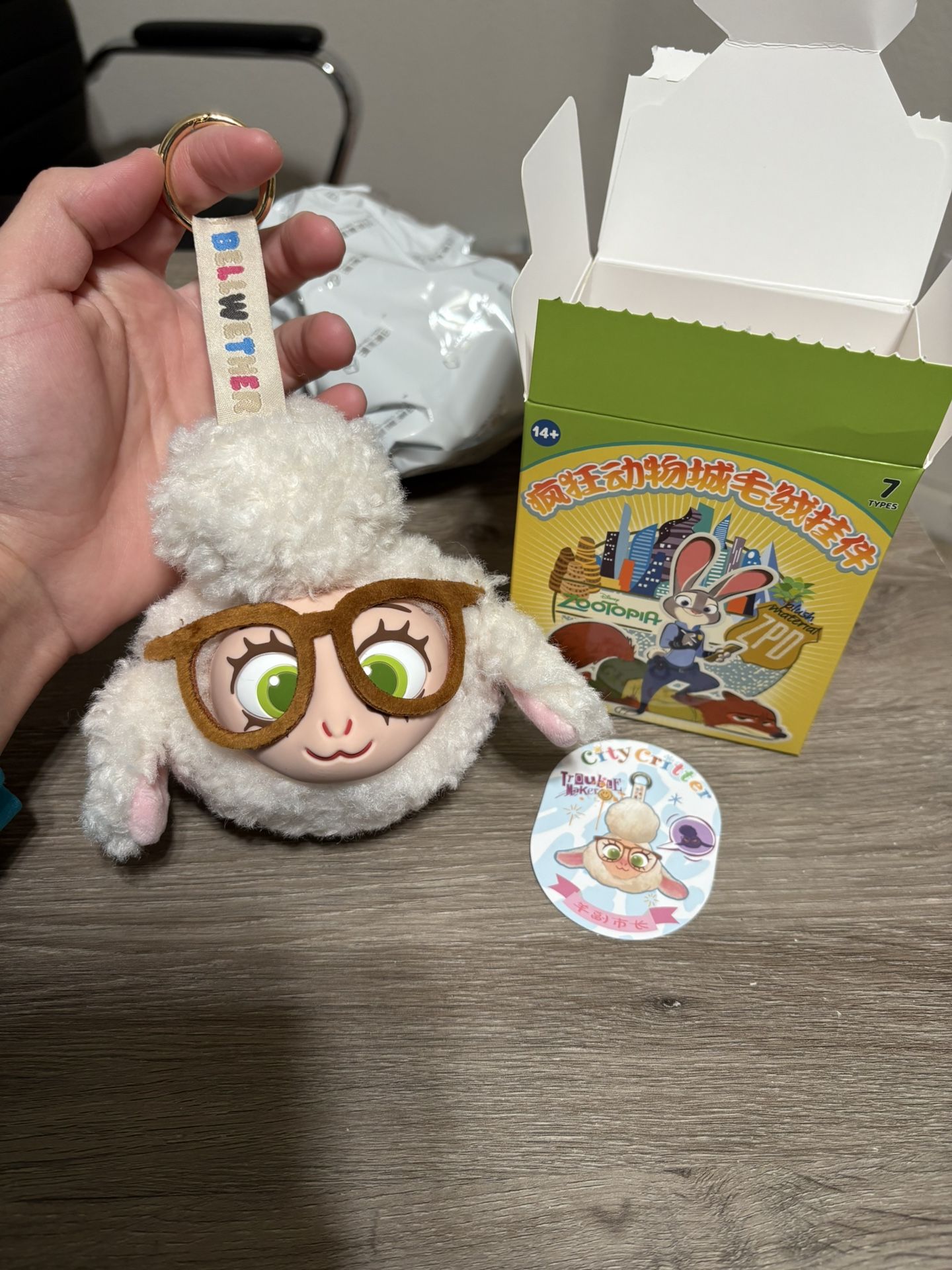 Authentic Megos by Mesuca Disney Zootopia Keychain - Bellwether Deputy Mayo