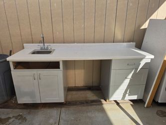 Gray Shaker Kitchen Cabinets Set w/ Countertop – $400 OBO