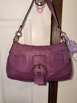 Coach Soho pleated leather flap shoulder bag