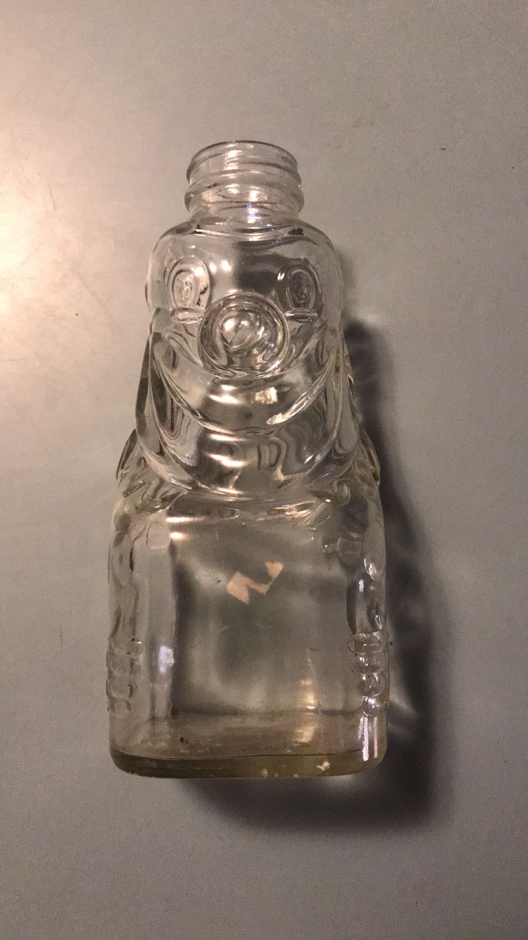 Vintage Grapette Soda Circus Clown Clear Glass Bottle Piggy Bank Camden AR USA