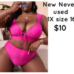 Pink Plus Size Bikini