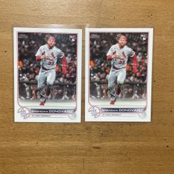 2022 TOPPS UPDATE BRENDAN DONOVAN 2 CARD ROOKIE LOT 