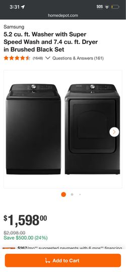 Samsung washer and dryer