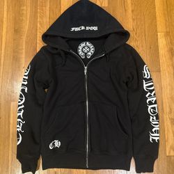 Black Chrome Hearts Zip up Hoodie Size S