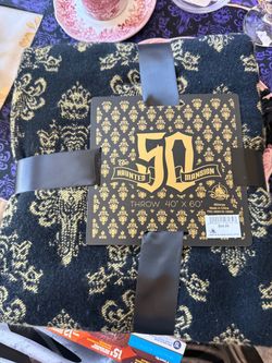 Disney Haunted Mansion 50th Anniversary Blanket NEW