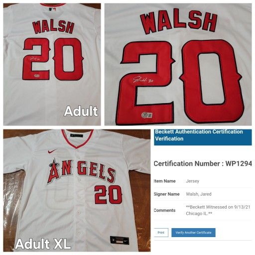 Angels Jared Walsh Autograph  Jersey 