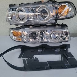95-01 Bmw E38 7 Series LED Projector Headlights Luces Calaveras Micas Faros Focos Faroles 
