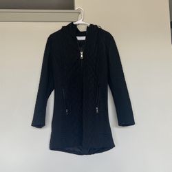 Calvin Klein Black Quilted Coat