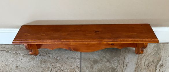 24-Inch Vintage Solid Wood Wall Shelf