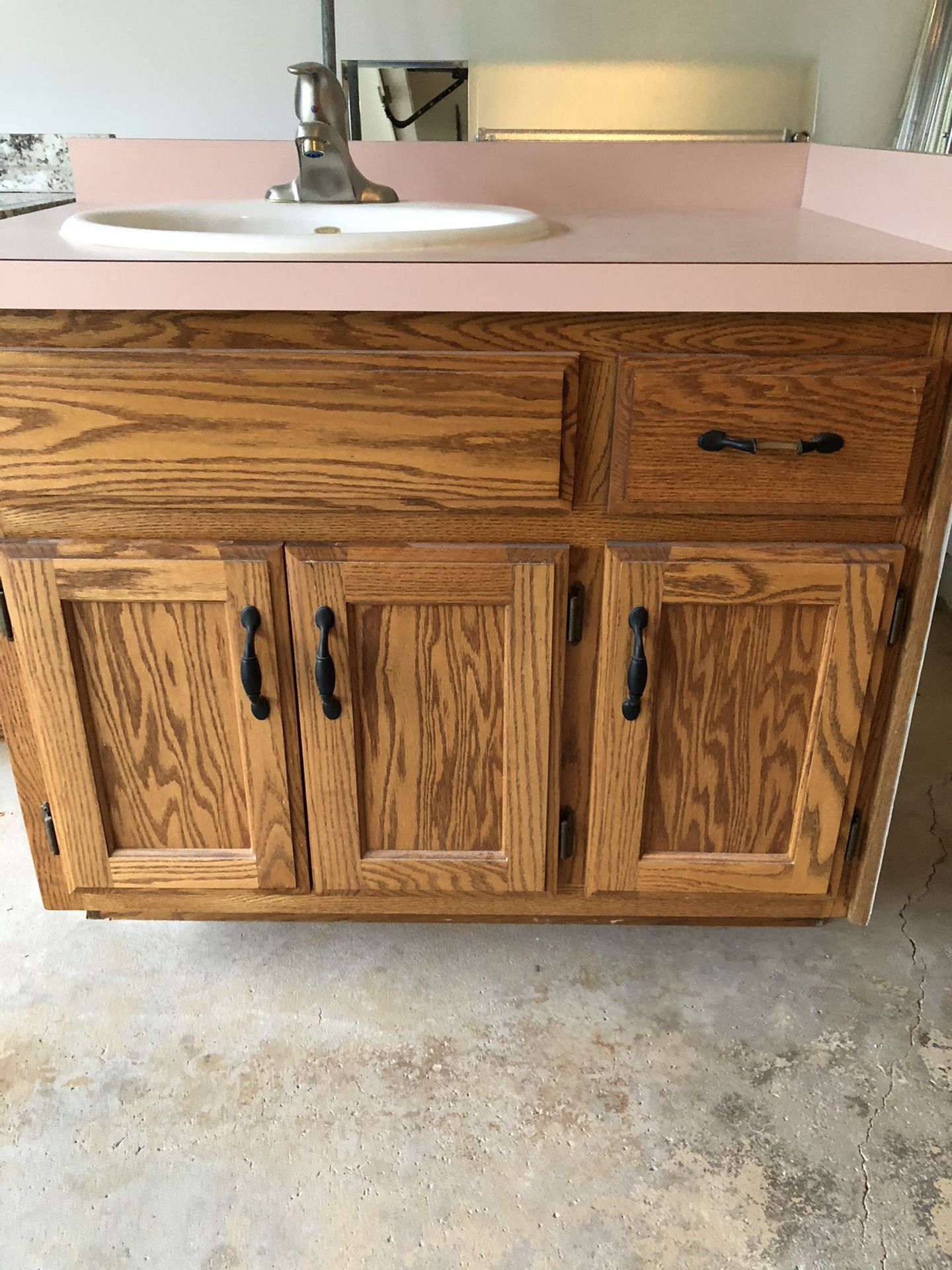 Bathroom Vanity with Formica Countertop.and newer faucet for Sale in