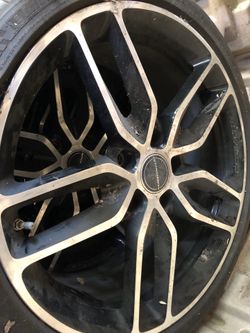 Set of Chevrolet Stingray rims and tires