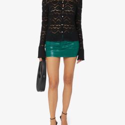 Vivienne Westwood Metallic Green Punky Mini Skirt/26