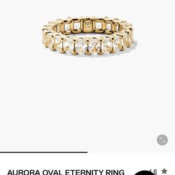 Size 7 18k gold plated lab grown sapphire ring