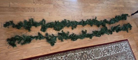 2 Pc Lot 8.5" Ft Artificial Christmas Garland Crestwood Spruce