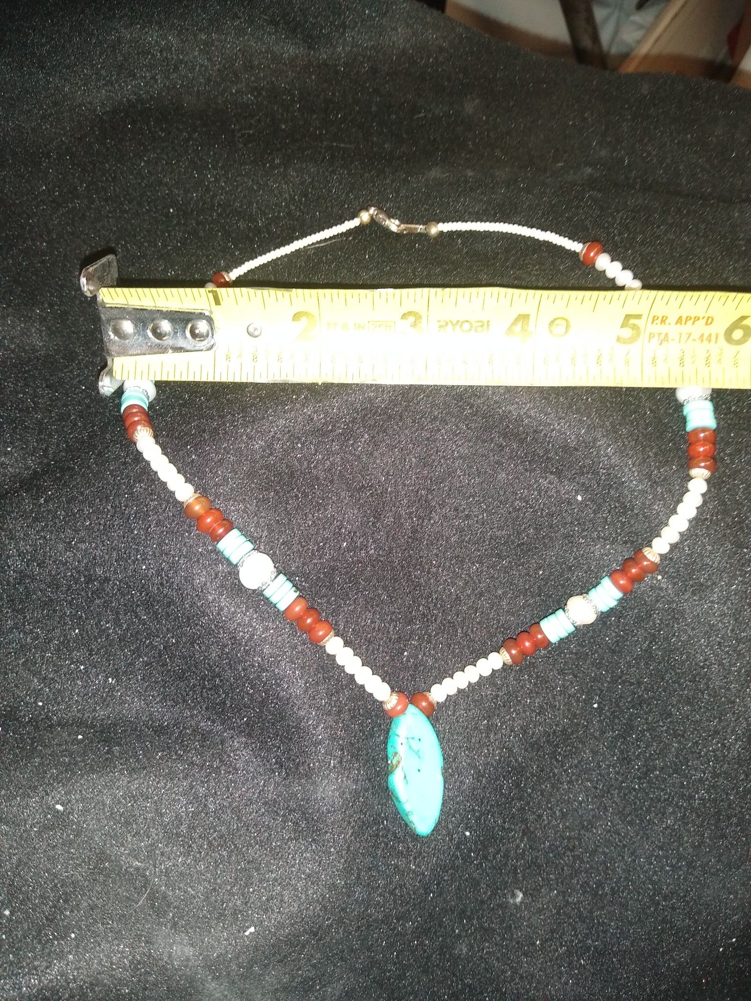 handmade turquoise Pearl necklace