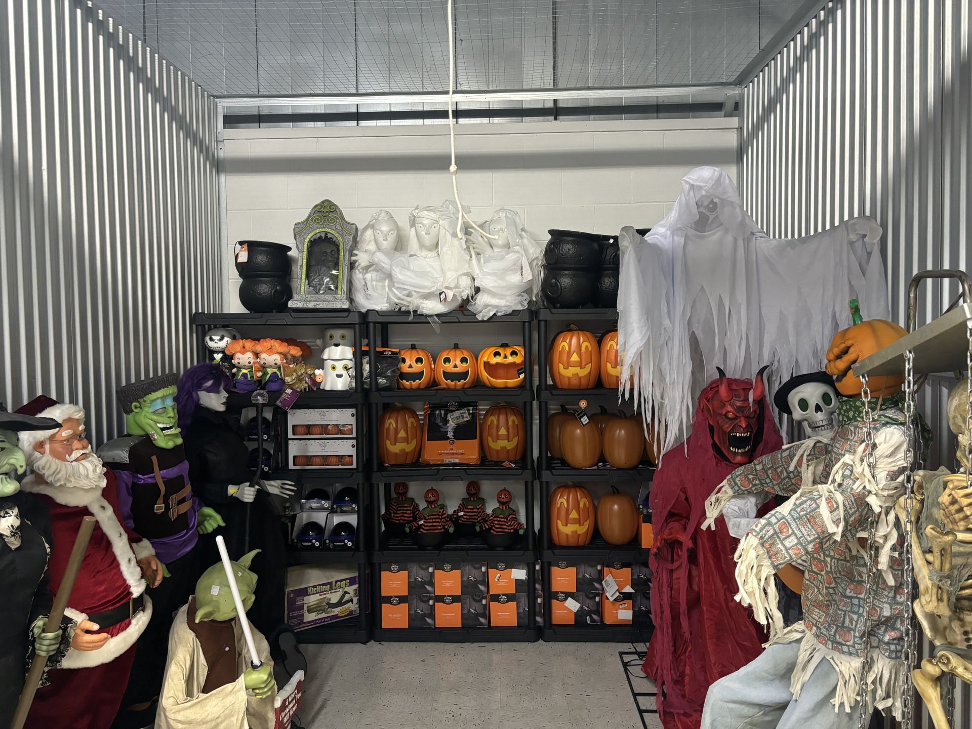 Two Storage Lockers FULL of Hundreds of Halloween Animatronics